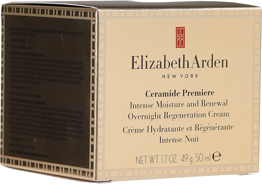 Night Intensive Moisturizing and Repairing Cream - Elizabeth Arden Ceramide Premiere Intense Moisture and Renewal Overnight Regeneration Cream — photo N1