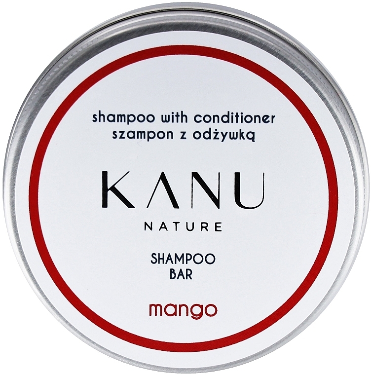 2-in-1 Shampoo in Metal Box - Kanu Nature Shampoo With Conditioner Shampoo Bar Mango — photo N3