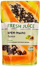 Cream Soap with Moisturizing Avocado Milk "Papaya" - Fresh Juice Papaya (refill)  — photo N1