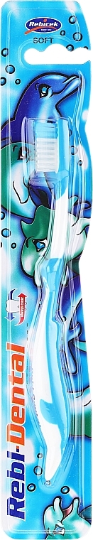 Kids Toothbrush Rebi-Dental M16, soft, blue - Mattes — photo N1