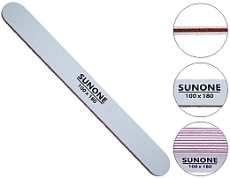 Nail File 100/180, straight, white - Sunone Nail File — photo N2