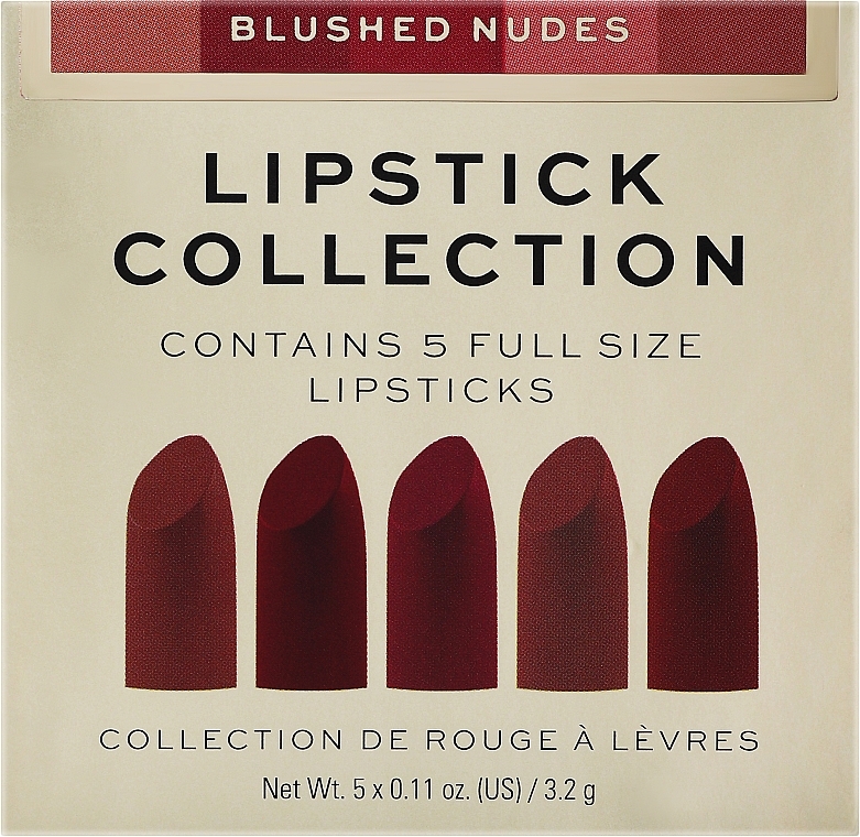 Lipstick Set, 5 pcs. - Revolution Pro Lipstick Collection Blushed Nudes — photo N1