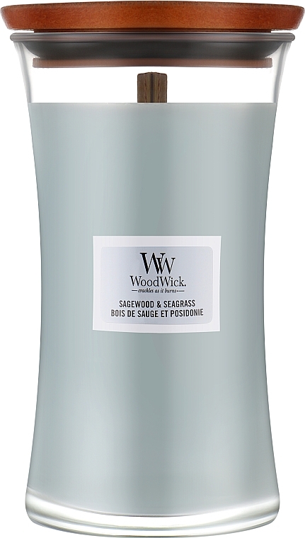 Scented Candle - WoodWick Sagewood & Seagrass Candle — photo N3