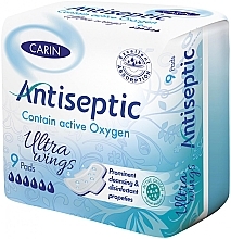 Fragrances, Perfumes, Cosmetics Sanitary Pads, 9 pcs - Carin Atiseptic Ultra Wings