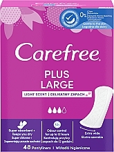 Fragrances, Perfumes, Cosmetics Lightly Scented Pantiliners, 48 pcs. - Carefree Plus Large Light Scent