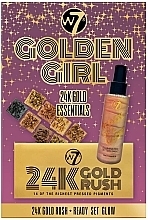 Fragrances, Perfumes, Cosmetics Set - W7 Golden Girl (palette/11,2g + spray/100ml)