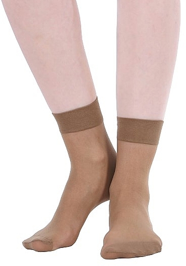Women Socks 'Elastil', 20 Den, 2 pairs, safari - Knittex — photo N6