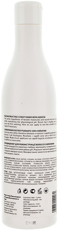 Revive Keratin Conditioner - Mirella Hair Care Reconstructing Conditioner — photo N2
