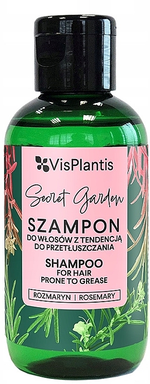 GIFT! Shampoo for Hair Prone to Grease - Vis Plantis Secret Garden Rosemary Shampoo — photo N1