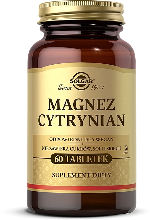 Dietary Supplement "Magnesium Citrate" - Solgar Health & Beauty Magnesium Citrate — photo N1