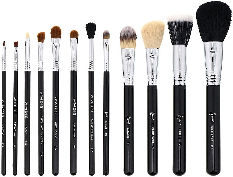 Makeup Brush Set, 12 pcs - Sigma Beauty Essential Brush Set — photo N10