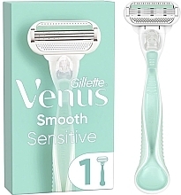 Razor with 1 Cartridge Refill - Gillette Venus Smooth Sensitive — photo N1