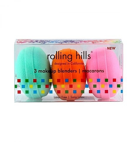 Set - Rolling Hills Makeup Blender Macarons Set (blender/3pcs) — photo N4