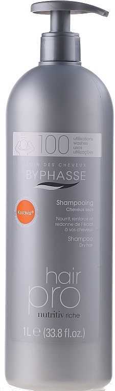 Nourishing Shampoo for Dry Hair - Byphasse Hair Pro Shampoo Nutritiv Riche — photo N1