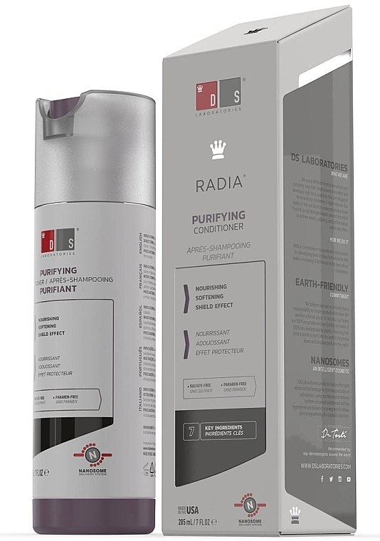 Cleansing Conditioner for Dry, Sensitive & Irritated Scalp - DS Laboratories Radia Purifying Conditioner — photo N4
