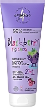 Kids Shampoo & Shower Gel - 4Organic Blackberry Friends Natural Shampoo And Shower Gel For Children — photo N1