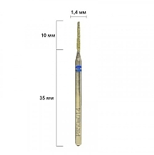 Needle Diamond Nail Drill Bit P850M014, d 1.4 mm, medium abrasive - Kodi Professional — photo N2