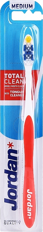 Toothbrush Total Clean, Medium, red - Jordan Total Clean Medium — photo N1