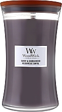 WoodWick - Medium Hourglass Suede & Sandalwood Candle — photo N1