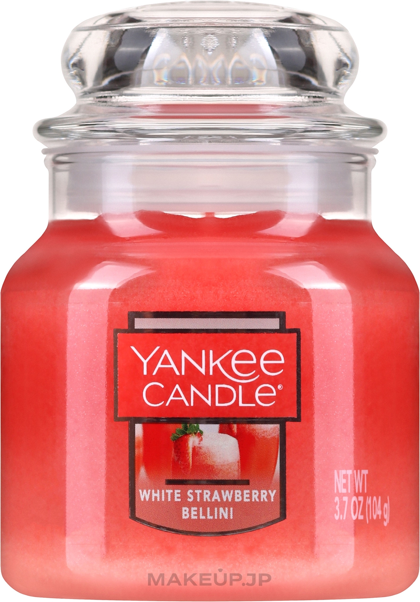 Scented Candle in Jar "White Strawberry Bellini" - Yankee Candle White Strawberry Bellini — photo 104 g