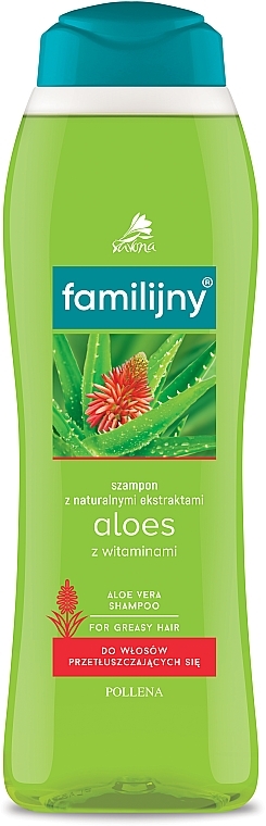 Oily Hair Shampoo - Pollena Savona Familijny Aloe & Vitamins Shampoo — photo N27