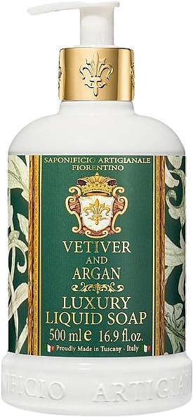 Natural Liquid Soap "Vetiver & Argan" - Saponificio Artigianale Fiorentino Vetiver And Argan Luxury Liquid Soap — photo N2