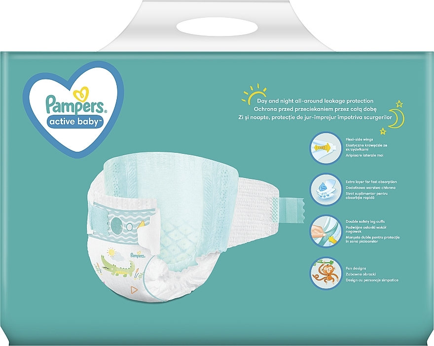 Diapers 'Active Baby' 3 (6-10 kg), 90 pcs - Pampers — photo N8