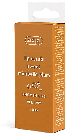 Lip Scrub 'Sweet Mirabelle', tube - Ziaja Lip Scrub Mirabelle Plum — photo N2