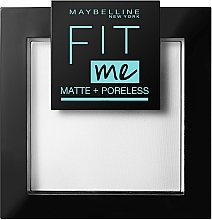 Fragrances, Perfumes, Cosmetics Mattifying Face Powder - Maybelline New York Fit me Matte&Poreless PWD