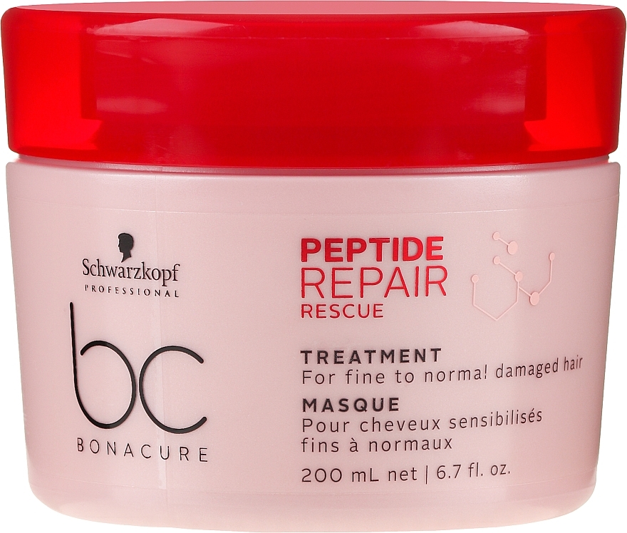 Repair Mask for Thin & Normal Damaged Hair - Schwarzkopf Professional BC Bonacure Peptide Repair Rescue Treatment Mask — photo N11