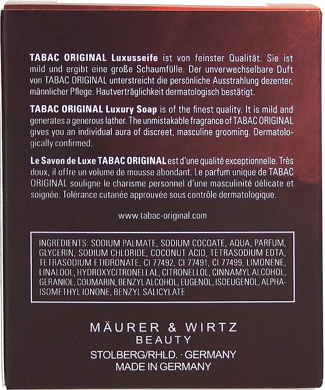 Maurer & Wirtz Tabac Original - Soap — photo N5