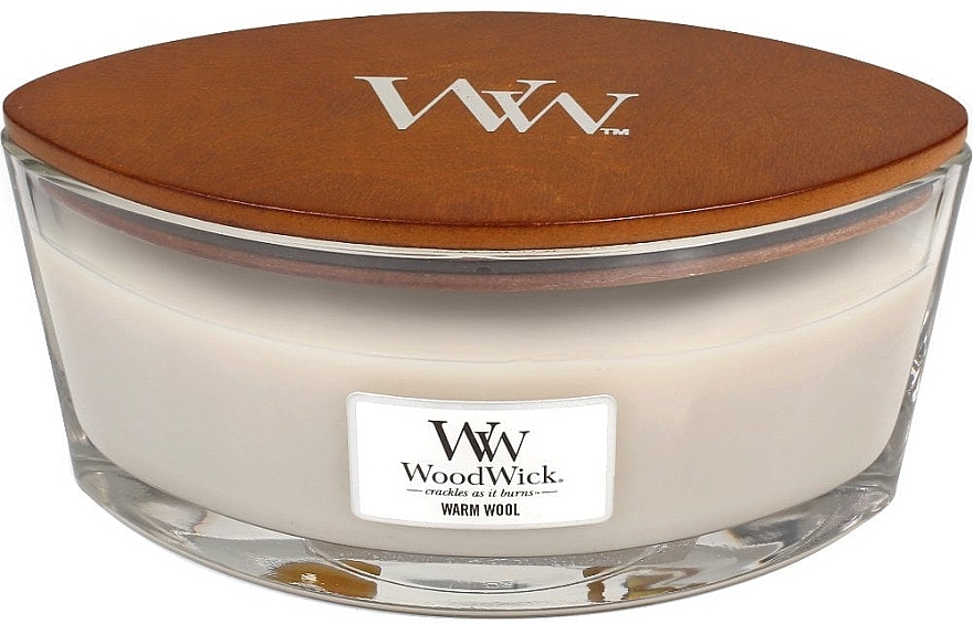 Hearthwick Ellipse Candle - WoodWick Warm Wool — photo N2