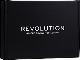 Fragrances, Perfumes, Cosmetics Set - Makeup Revolution Black Box Set № 1 (eye/palette/16g + highlighter/14g + powder/5.5g + br/gel/6ml + f/stick/6.2g + lipstick/3.5g + l/balm/2.2g)