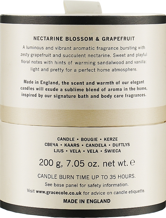 Scented Candle - Grace Cole Boutique Nectarine Blossom & Grapefruit Fragrant Candle — photo N3