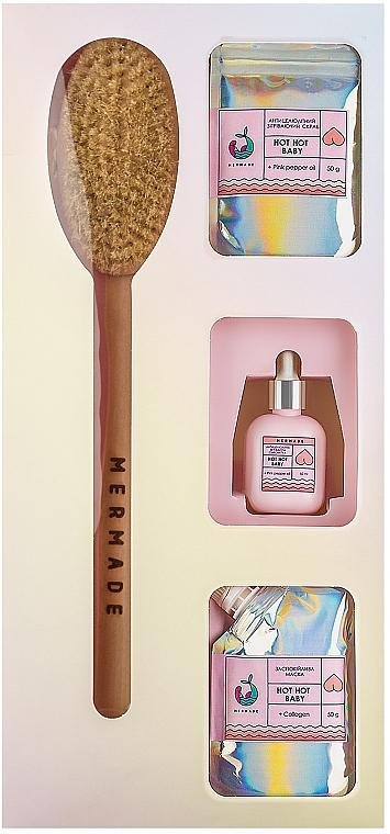 Set - Mermade Hot Hot Baby (b/ser/50ml + b/scrub/50g + b/mask/50g + brush) — photo N1