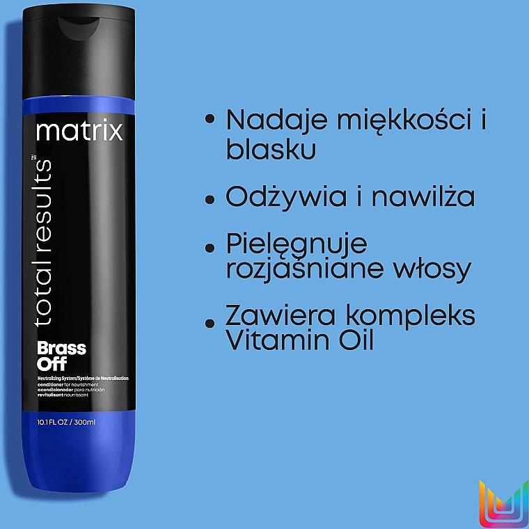 Hair Color Preserving Conditioner 'Cold Blonde' - Matrix Total Results Conditioner Brass Off — photo N2