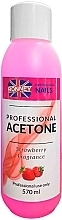 Nail Polish Remover "Strawberry" - Ronney Professional Acetone Strawberry — photo N29