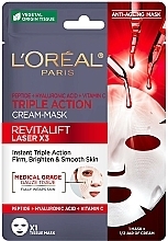 Fragrances, Perfumes, Cosmetics Anti-Aging Face Mask with Triple Effect - L'Oreal Revitalift Laser X3 Cream-Mask