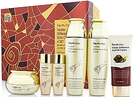 Fragrances, Perfumes, Cosmetics Anti-Aging Set with Snail Mucin Extract - FarmStay Visible Difference Snail (ton150ml+ton/30ml+em/150ml+ em/30ml+cr/50g + bb/cr/50g)