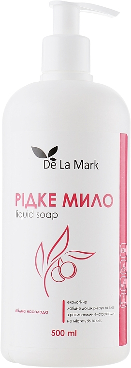 Liquid Hand Soap "Berry Delight" - De La Mark — photo N5