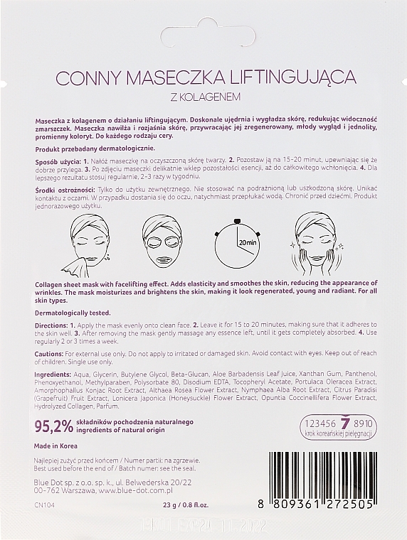 Collagen Face Mask - Conny Collagen Essence Mask — photo N23