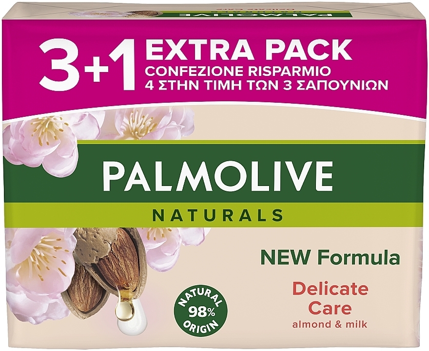 Almond Milk Soap 3+1 - Palmolive Natural Delicate Care with Almond Milk Soap — photo N17