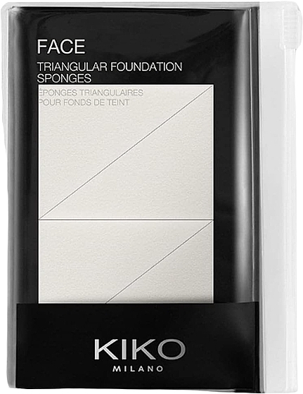 Latex-Free Makeup Sponges - Kiko Milano Triangular Foundation Sponges — photo N2