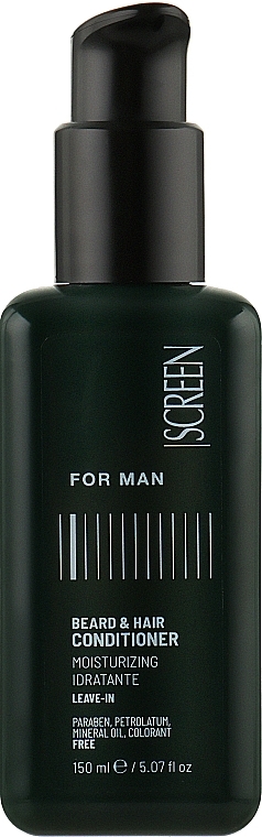 Men Leave-In Hair & Beard Conditioner - Screen For Man Beard & Hair Conditioner — photo N5