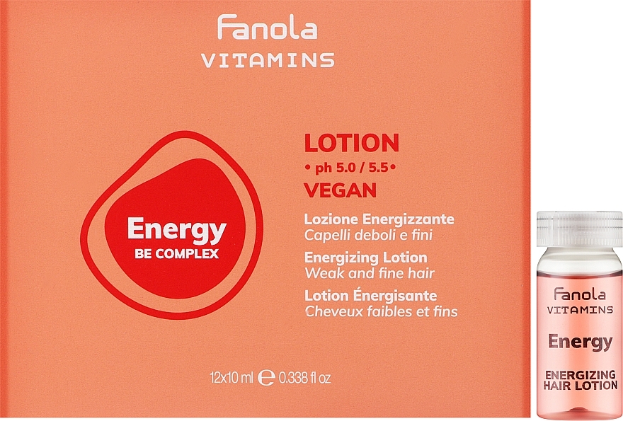 Energizing Lotion for Weak & Thin Hair - Fanola Vitamins Energy Be Complex Lotion — photo N1