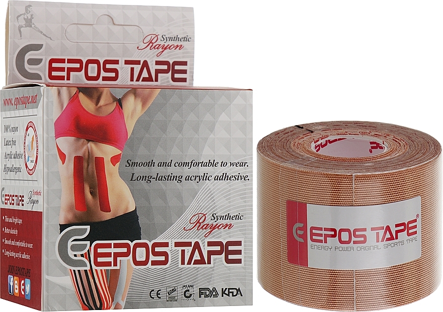 Beige Kinesio Tape - Epos Tape Rayon — photo N2