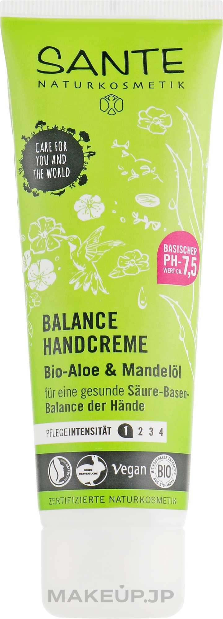 Balancing Hand Cream 'Aloe & Almond' - Sante Balance Aloe Vera & Almond Oil Hand Cream — photo 75 ml