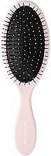 Oval Hair Brush, pink - Brushworks Professional Oval Detangling Hair Brush Pink — photo N2