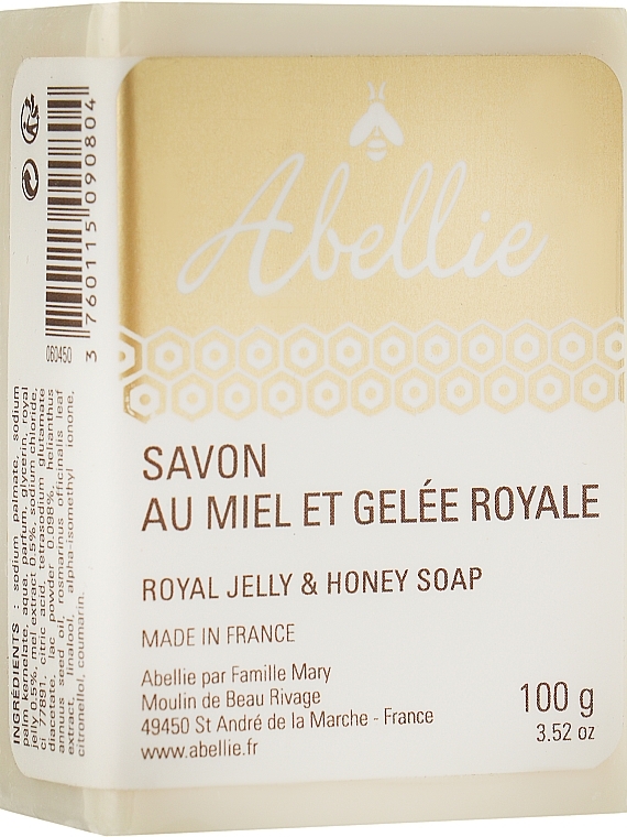 Face & Body Soap 'Honey & Royal Jelly' - Abellie Savon Au Miel Et Gelee Royale — photo N10