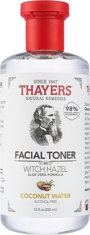 Witch Hazel Facial Toner with Aloe Vera & Coconut Formula - Thayers Alcohol-free Witch Hazel Facial Toner With Aloe Vera Formula Coconut — photo N1